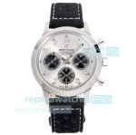 BLS Swiss Clone Breitling Transocean Chronograph Silver Dial Watch 41mm 
